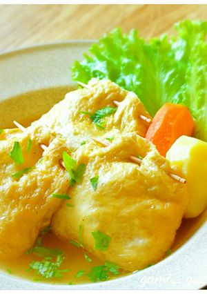 油揚げでスープ仕立ての「巾着リゾット」♪-レシピのメイン写真