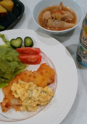 白身魚のフライに手作りタルタルソースがけ-レシピのメイン写真