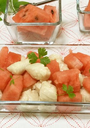スイカ＆鶏ササミの塩サラダ-レシピのメイン写真