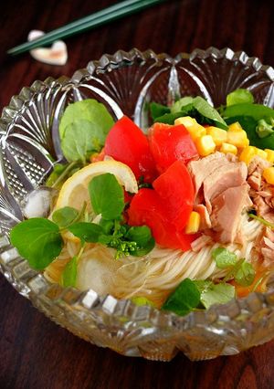 トマトとクレソンのサラダ素麺☆-レシピのメイン写真