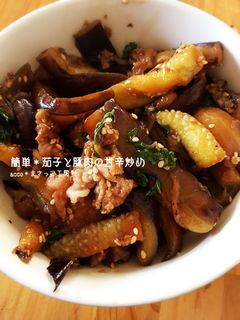 簡単*茄子と豚肉の甘辛炒め-レシピのメイン写真