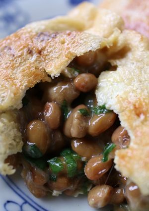 納豆とチーズの油揚げ詰め焼き(^^)♪-レシピのメイン写真