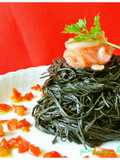 いか明太de冷製イカスミパスタ♪
