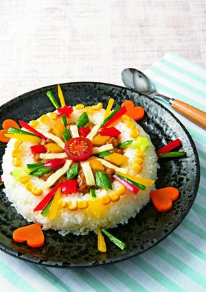 夏の花火のデコ☆カレー-レシピのメイン写真