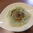 抹茶風味の焼きそばお好み焼き