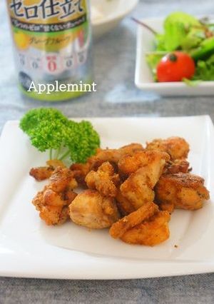 大豆粉で糖質オフ鶏のバジルレモンから揚げ-レシピのメイン写真