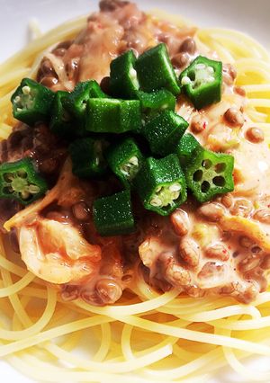 ねばねばキムチパスタ-レシピのメイン写真