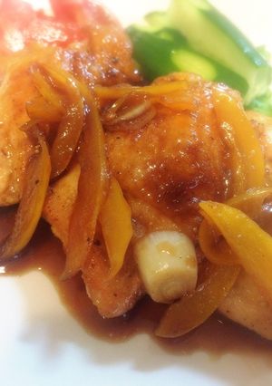 鶏胸肉でチキンソテー♡パプリカソースで-レシピのメイン写真
