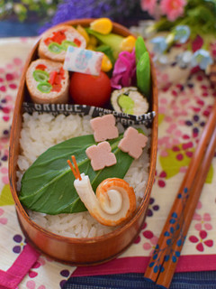 【キャラ弁】ちくわのカタツムリ弁当-レシピのメイン写真