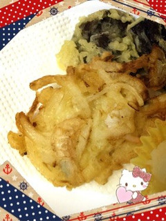 玉ねぎと白エビのかき揚げ〜(o˘◡˘o)-レシピのメイン写真