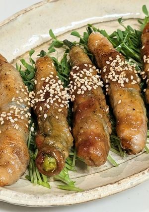 我が家は焼肉屋さんなオクラの豚巻きソテー-レシピのメイン写真