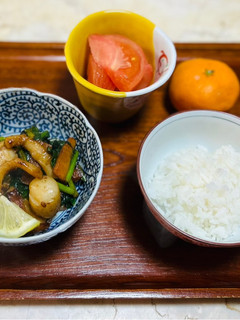 【健康介護】ホタテとイカのバター醤油焼き-レシピのメイン写真
