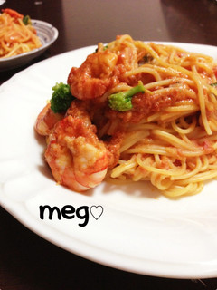 海老とトマトのクリームパスタ-レシピのメイン写真