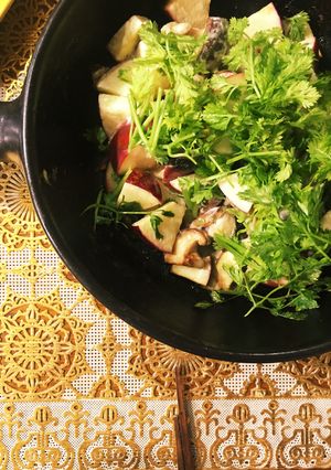 簡単☆椎茸とりんごの付け合わせ-レシピのメイン写真