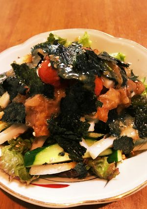 和風サラダ梅ドレッシング-レシピのメイン写真