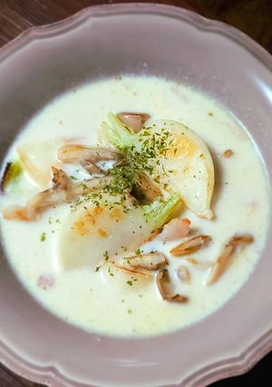 冬ごはん☆蕪と舞茸のミルクスープ-レシピのメイン写真