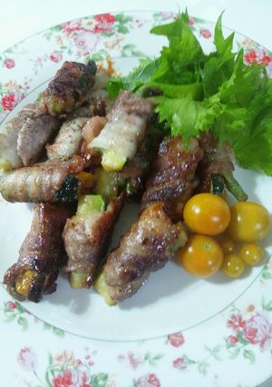 大葉たっぷり！夏野菜の肉巻き♪-レシピのメイン写真