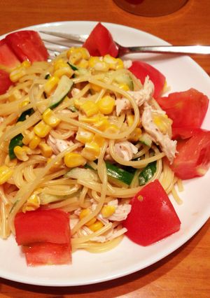 ささみとトマトのサラダパスタ-レシピのメイン写真