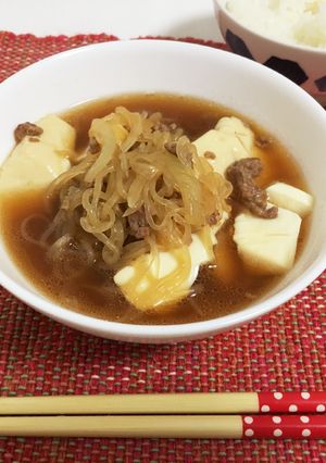 暑さに負けない！生姜が決めて☆肉豆腐-レシピのメイン写真