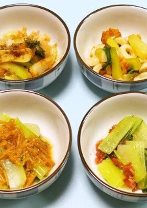 チンゲン菜の和え物～一気に4品作ります-レシピのメイン写真