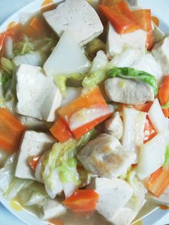 鶏肉と豆腐の八宝菜風-レシピのメイン写真
