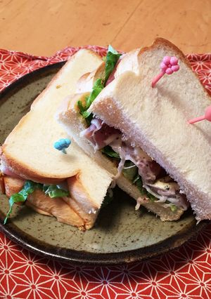 お休みの日のブランチにお勧め生ハムサンド-レシピのメイン写真