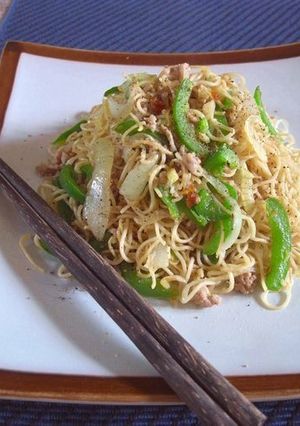 豚玉ピーマンのだし醤油ナンプラー焼きそば-レシピのメイン写真