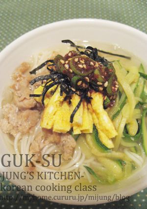 具たくさん！美味しい韓国そうめん-レシピのメイン写真