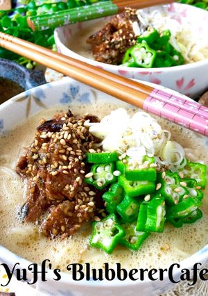 さんまの蒲焼缶deかき玉ぶっかけ素麺♡-レシピのメイン写真