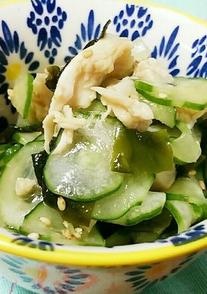鶏ハムでちょっと豪華な酢の物-レシピのメイン写真