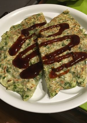 野菜嫌い対策！！お好み焼き風パンケーキ-レシピのメイン写真