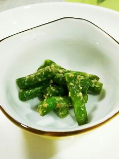 簡単♪いんげんのごま和え♪-レシピのメイン写真