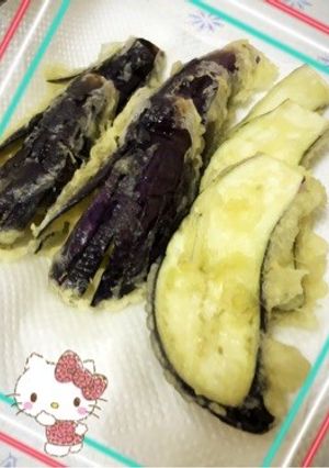 茄子の天ぷら〜(o˘◡˘o)♡-レシピのメイン写真