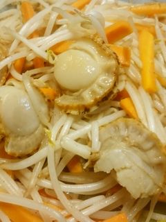 ベビーホタテともやしのにんにく炒め-レシピのメイン写真