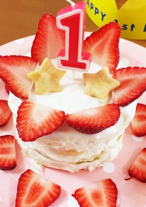 誕生日ホールケーキ(1歳児向け)-レシピのメイン写真
