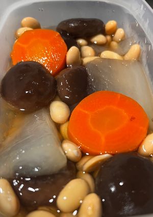 野菜だけ煮物＋サラダ豆を最後に投入-レシピのメイン写真