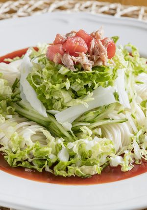 信州の夏白菜☆たっぷりぶっかけそうめん-レシピのメイン写真