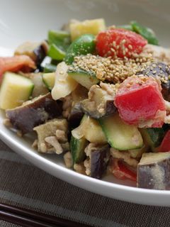 夏野菜のごま味噌炒め-レシピのメイン写真