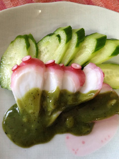 たこと胡瓜の緑茶酢みそかけ-レシピのメイン写真