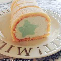 รูปของ カルピスロールケーキ☆七夕ムース