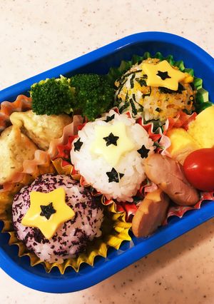 七夕＊お星様いっぱいおにぎり弁当-レシピのメイン写真