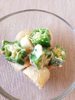 簡単!!オクラのチーズ醤油和え-レシピのメイン写真
