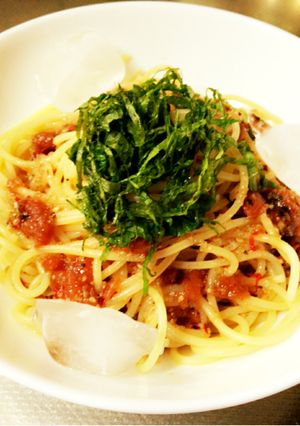 簡単 梅だれ冷製パスタ♪-レシピのメイン写真