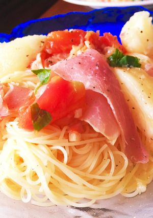 ✨ひと手間かけた桃と生ハムの冷製パスタ✨-レシピのメイン写真