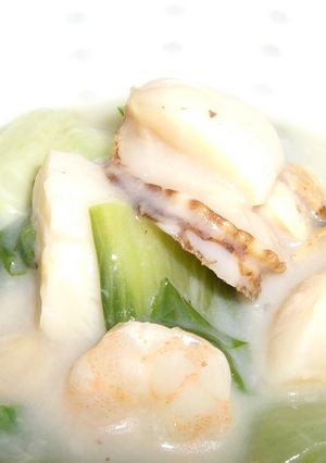 帆立とチンゲン菜のクリーム煮♪-レシピのメイン写真