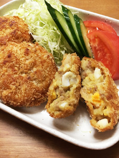 ゆで卵入り♡懐かしの味〜ポテトコロッケ-レシピのメイン写真