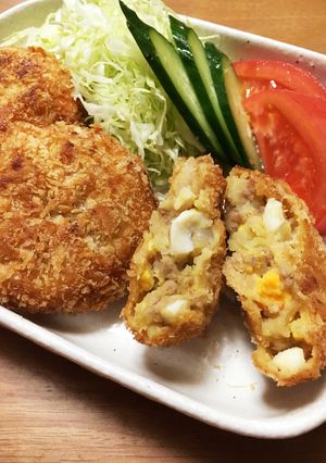 ゆで卵入り♡懐かしの味〜ポテトコロッケ-レシピのメイン写真