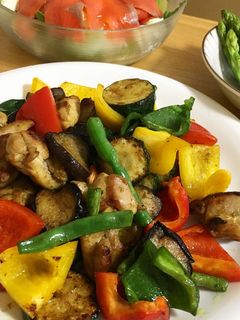 鶏肉と夏野菜のカレー粉炒め-レシピのメイン写真