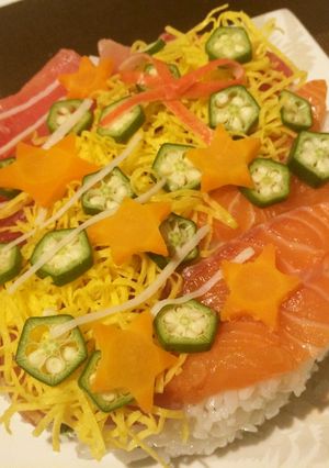イベントでも活躍！簡単ちらし寿司ケーキ☆-レシピのメイン写真