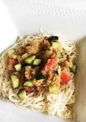 子供も大好き、おろし納豆そうめん-レシピのメイン写真